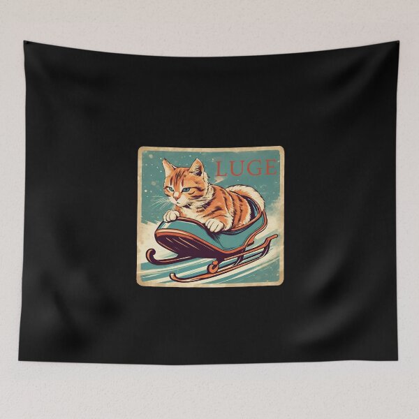 Item preview, Cat on a sled, time for luge designed and sold by MG-MagicGallery.