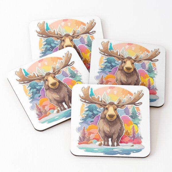 Item preview, moose cartoon designed and sold by jinmommyonline.