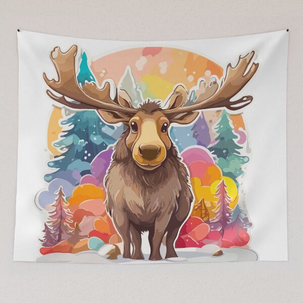 Item preview, moose cartoon designed and sold by jinmommyonline.