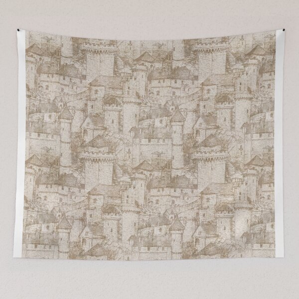 Item preview, Copia de Copia del dibujo del castillo. designed and sold by Alessandro Remo Mazzoni Remotextiles.