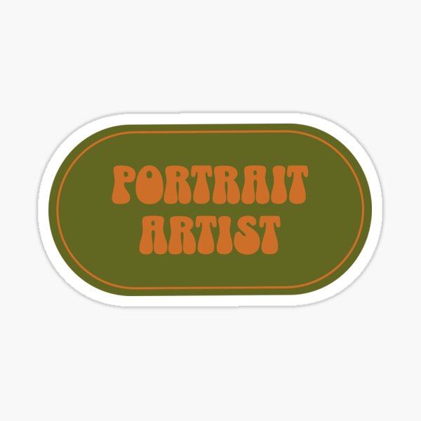 Item preview, Portrait Artist Gift for Artist Appreciation In Bright Retro Colors and Font designed and sold by CORINNE W.