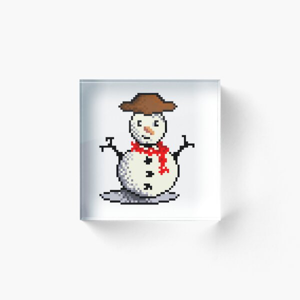 Artikelvorschau, Schneemann-Pixel-Kunst entworfen und verkauft von Potattoo.