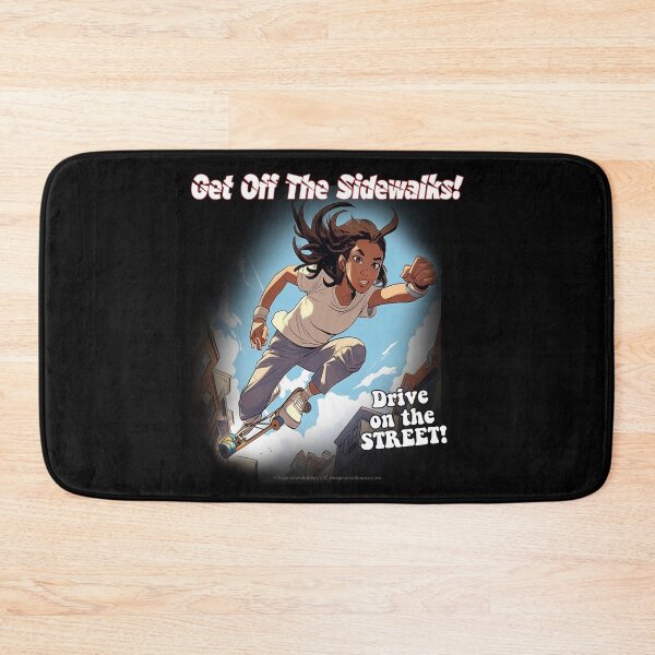Item preview, Get Off The Sidewalks! - Skateboard Teen Gal -   For Dark Backgrounds designed and sold by The Imagination Source™.