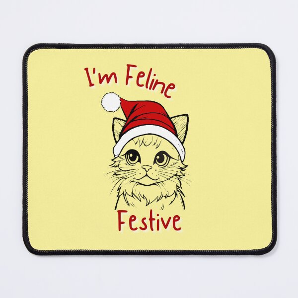 Item preview, Im feline festive Christmas theme design designed and sold by INSOMNIAC101.