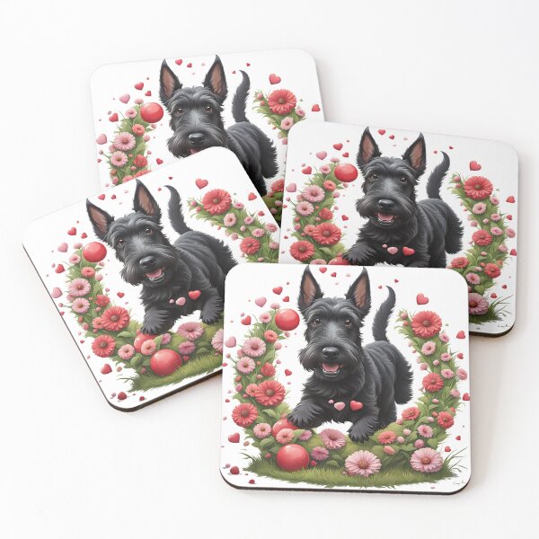 Item preview, Cute playful Scottish terrier designed and sold by Kaleddis.