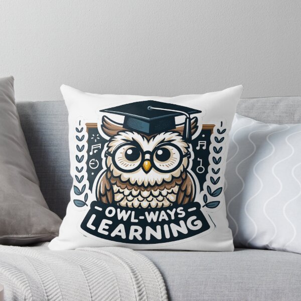 Aperçu de l'œuvre Owl Ways Learning Funny Design: Wise Up to Laughter and Knowledge! créée et vendue par The-Library.