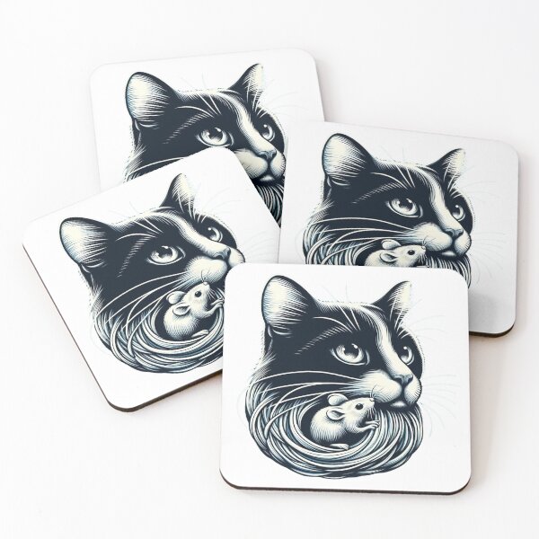 Item preview, mouse and cat designed and sold by Animalia-.