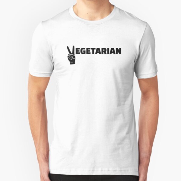 Vegetarian peace Slim Fit T-Shirt