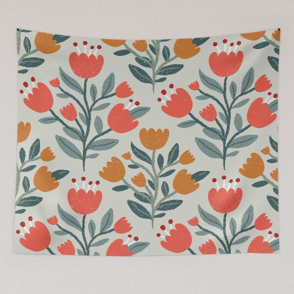 Item preview, Folk floral pattern designed and sold by Miss-Belle.