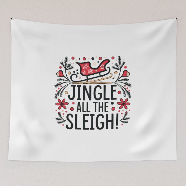 Item preview, Jingle All the Sleigh: Festive Vibes Tee designed and sold by Witcrafters.