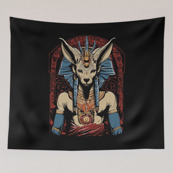 Item preview, Anubis Ancient Egyptian God Graphic Design designed and sold by TMBTM.