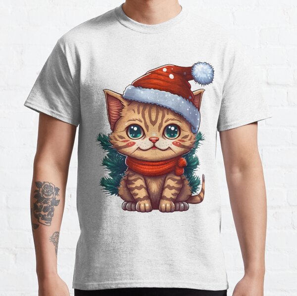 Item preview, Cute Christmas Cat designed and sold by Yarnith.