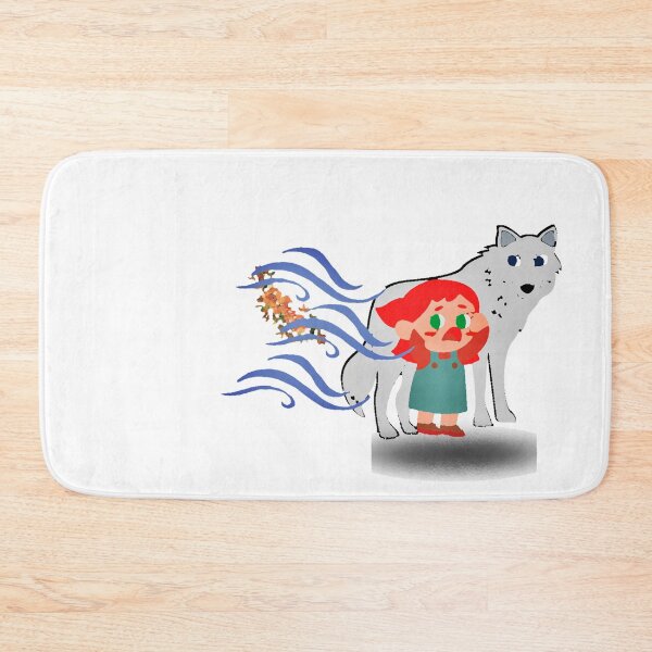 Item preview, wolf with flowers and girl designed and sold by Olojo.