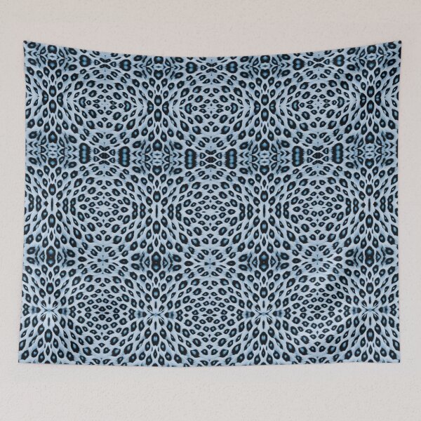 Item preview, Blue Leopard Fur Morph Seamless Pattern designed and sold by Petalandfur.