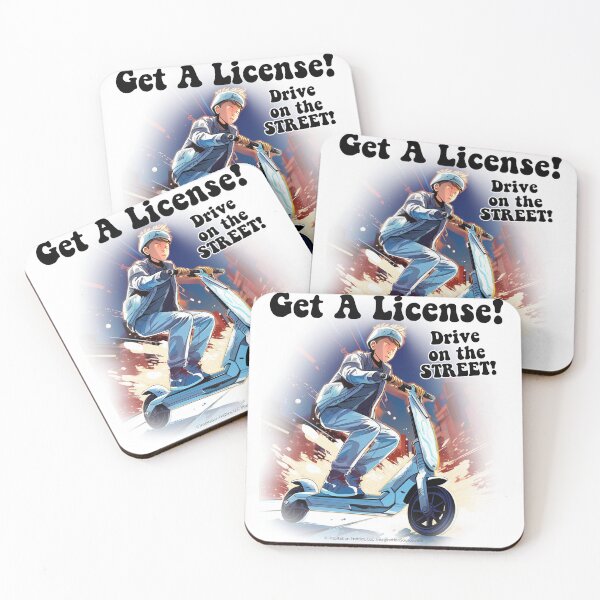 Item preview, Get A License! - Scooter Guy -  For Light Backgrounds designed and sold by The Imagination Source™.