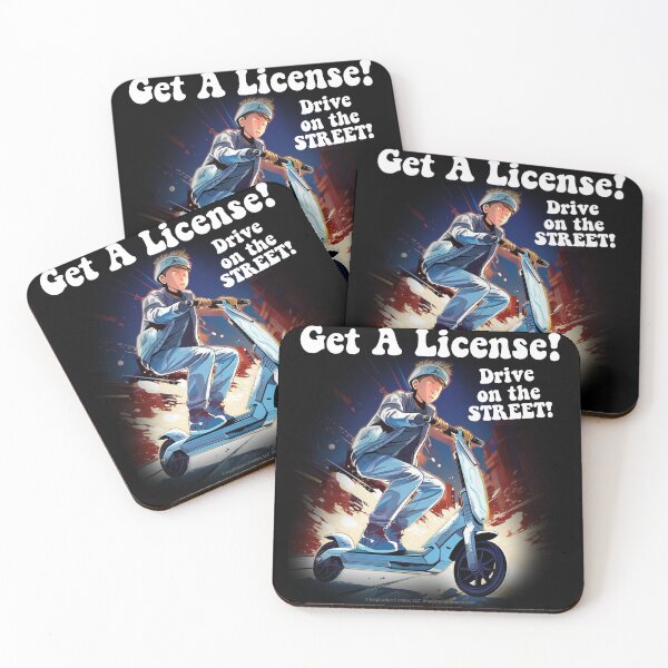 Item preview, Get A License! Scooter Guy - For Dark Backgrounds designed and sold by The Imagination Source™.