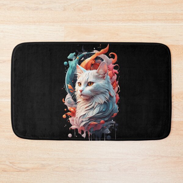 Item preview, Cat with Colorful Design designed and sold by TrendiKloset.