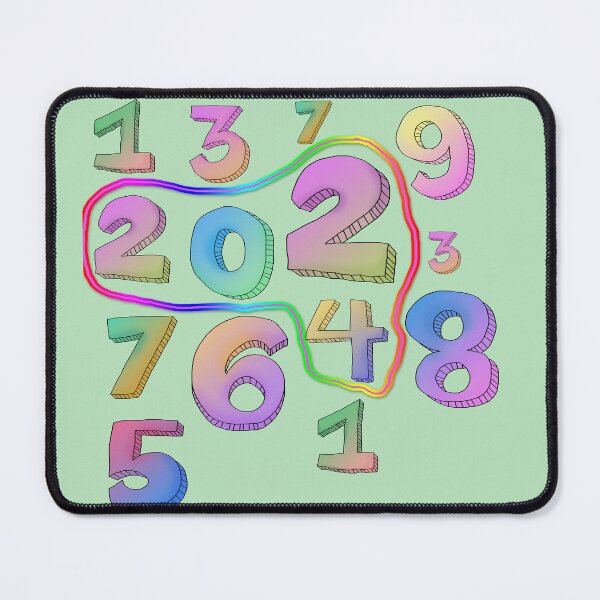 Item preview, Randomly Arranged 0-9 with Circled 2024 Celebration Art designed and sold by EnjoYarty.