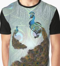 Peacock Feather Lovers Art Graphic T-Shirt
