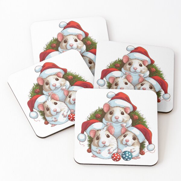 Item preview, Cute Christmas Hamsters designed and sold by Yarnith.