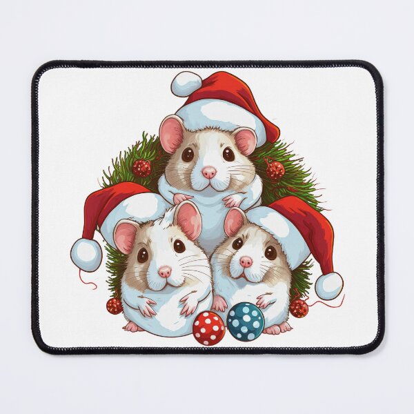 Item preview, Cute Christmas Hamsters designed and sold by Yarnith.