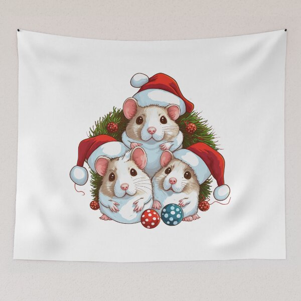 Item preview, Cute Christmas Hamsters designed and sold by Yarnith.