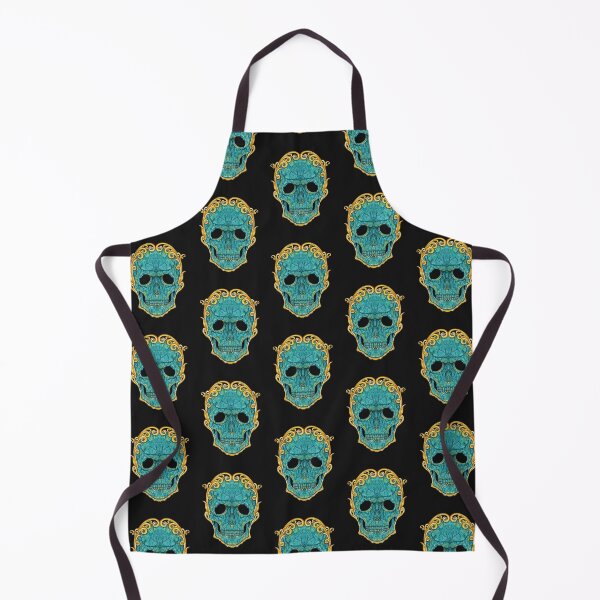 Item preview, Skull head turquoise with art vintage gold. designed and sold by Jiwsurreal.