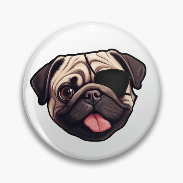 Item preview, Pirate PUG face designed and sold by Le-Graoully.