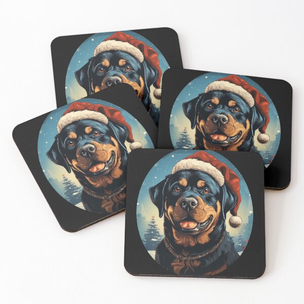 Item preview, Charming Christmas Rottweiler designed and sold by DigitalPrism-Co.