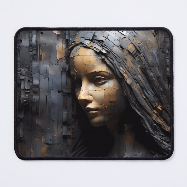 Item preview, "Sacred Face on Textured Metallic Background" designed and sold by Art-Vortex-fr.