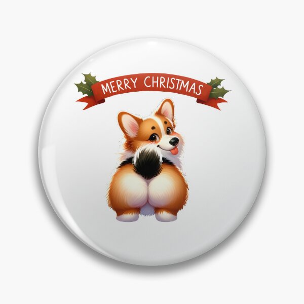 Artikelvorschau, Freche Corgi-Grüße: Ein realistisches Weihnachtszwinkern entworfen und verkauft von EpicPaws.