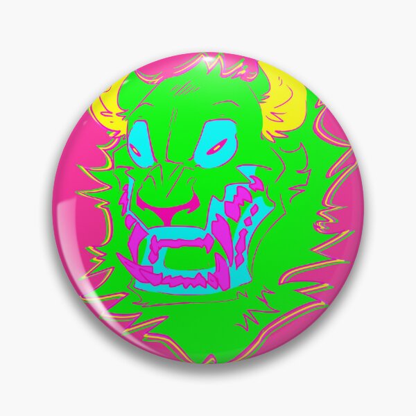 Item preview, Green Neon Lion Headshot Teeth designed and sold by Kateshadowlion.