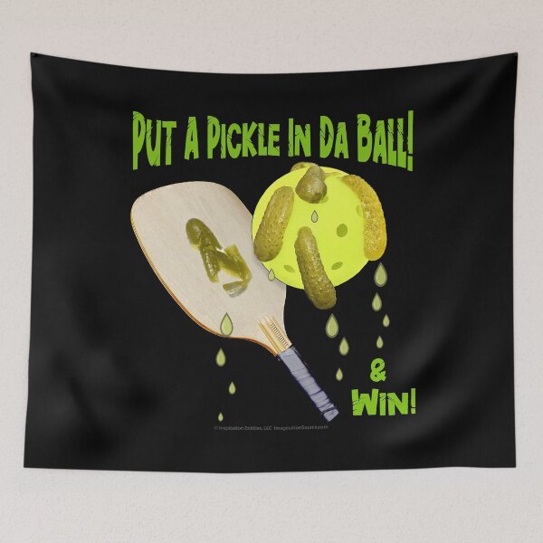 Item preview, Put A Pickle In Da Ball & Win!  -   For Dark Backgrounds designed and sold by The Imagination Source™.