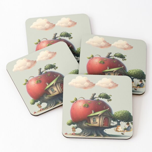 Item preview, Fantastic Dreamy Apple Treehouse and Tiny Girl designed and sold by Vachala.