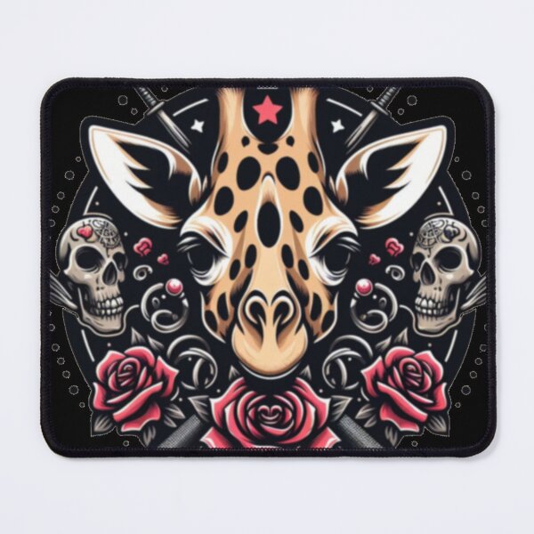 Item preview,  pink giraffe with skulls designed and sold by MiroArtAbstra.