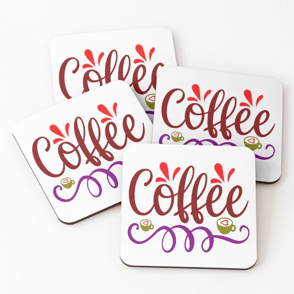 Item preview, Coffee word with mug and hearts designed and sold by adlkh.