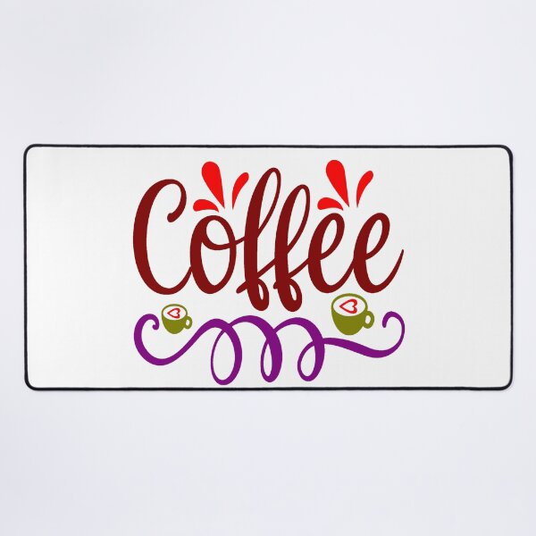 Item preview, Coffee word with mug and hearts designed and sold by adlkh.