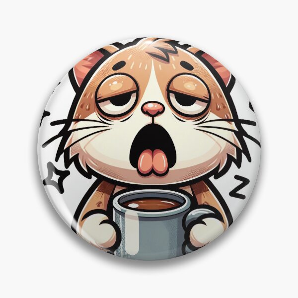Item preview, Sleepless Coffee Cat designed and sold by fkdesignsshirts.