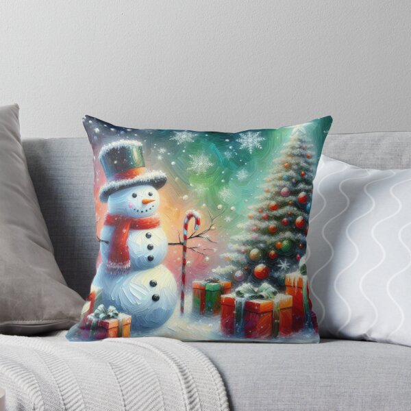 Aperçu de l'œuvre Joyeux bonhomme de neige dans la neige créée et vendue par SCOTTYBOYART.