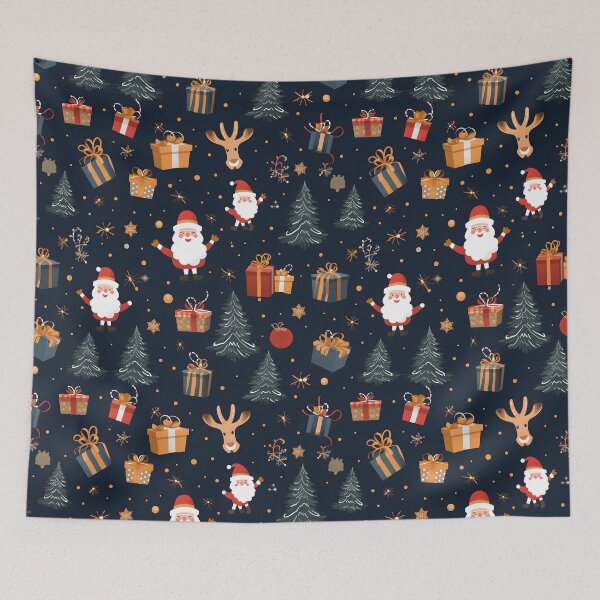 Item preview, Christmas pattern (Santa Claus with Gifts,Reindeer and Christmas Tree) designed and sold by SeamlessHub4289.