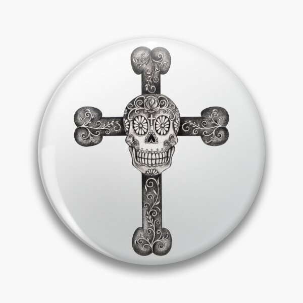 Item preview, Skull and cross bone day of the dead. designed and sold by Jiwsurreal.