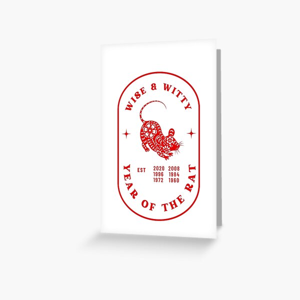 Item preview, Year of the Rat Chinese Zodiac (Wise & Witty) designed and sold by InkWhirl.