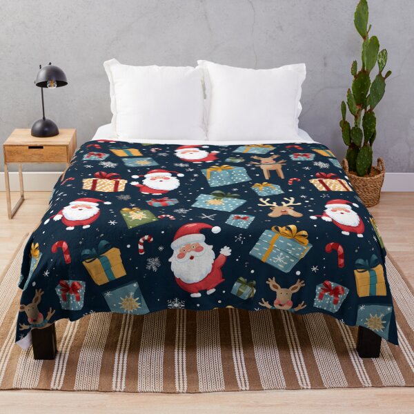 Item preview, Christmas pattern (Santa Claus with Gifts & Reindeer) designed and sold by SeamlessHub4289.