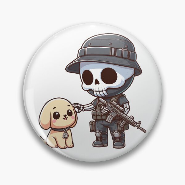 Item preview, Cute skeleton in tactical gear with puppy designed and sold by Wxjtecki.