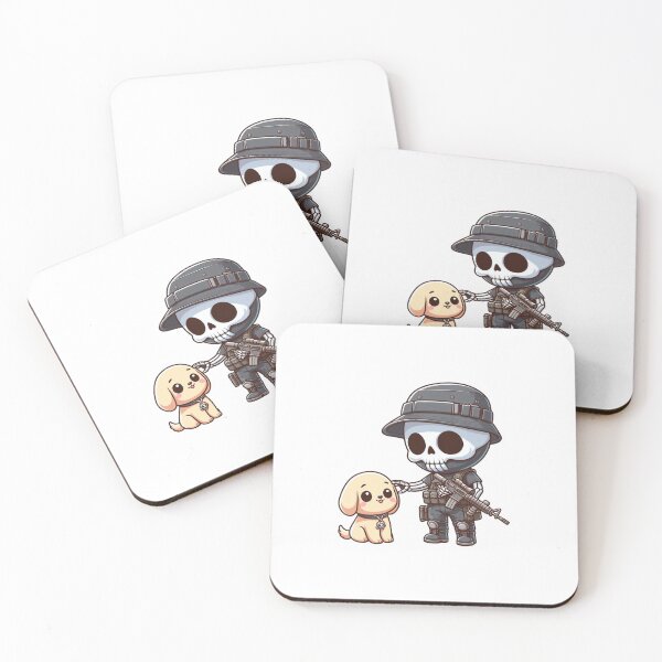 Item preview, Cute skeleton in tactical gear with puppy designed and sold by Wxjtecki.
