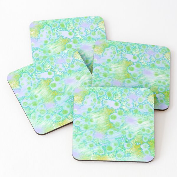 Item preview, Light green dots, light blue splash, lavender bacterium  designed and sold by Florvolcanica.