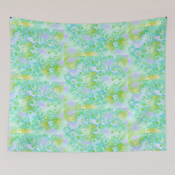 Item preview, Light green dots, light blue splash, lavender bacterium  designed and sold by Florvolcanica.