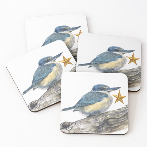 Item preview, Festive Sacred Kingfisher designed and sold by RedCloudDesign.