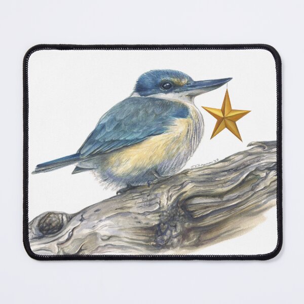 Item preview, Festive Sacred Kingfisher designed and sold by RedCloudDesign.