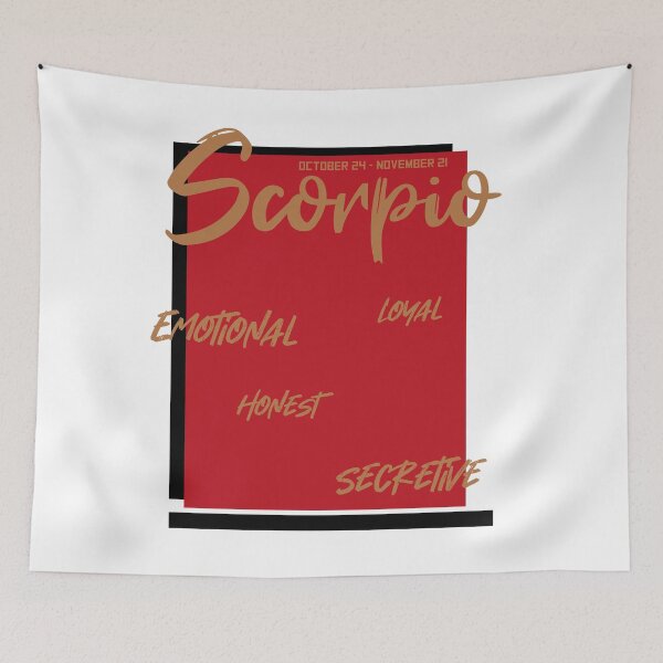 Item preview, Scorpio zodiac sign secretive, loyal, honest and emotional design designed and sold by Mario Cabrera.